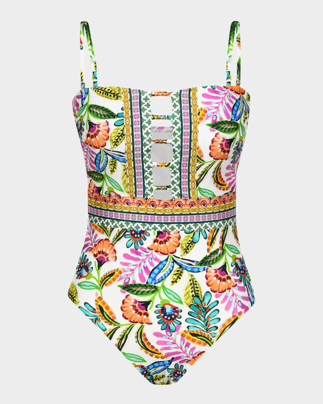 Jungle Bandeau One-Piece Swimsuit